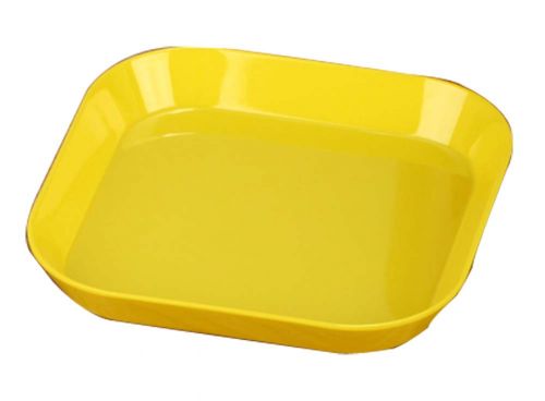 Plastic Fruit Dish Candy Dish Fruit Bowl Snack Tray Saucer,Yellow