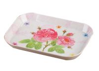 Lovely Pink Flowers Fruit/Candy Dishes Saucer Snack Tray Small Plates