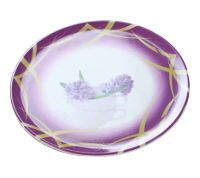 Set of 2 High-grade Elegant Placemats  Saucers Fruits Candies Dishes,Purple