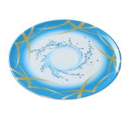 Set of 2 High-class Elegant Placemats Saucers Fruits Candies Dishes,Blue