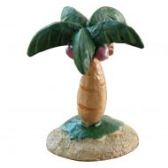 Set of 2 Green Coconut Trees Decorations Small Resin Emulational Ornament