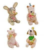 Set of 4 Small Lovely Ornaments Emulational Interesting Decorations