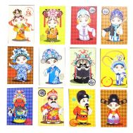 Set Of 12 Colorful Chinese Classic Characters Peking Opera Fridge Magnets