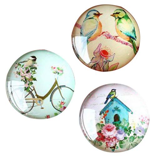 Set Of 3 Lovely Fridge Magnet Birds Pattern Set Home Decorations