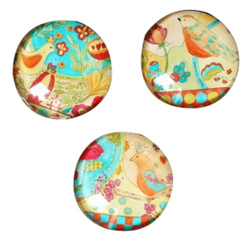 Set Of 3 Lovely Birds Style Fridge Magnets lightweight Magnets