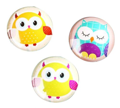 Set Of 3 Home Decorations Magnets Lovely Cute Owl Fridge Magnets