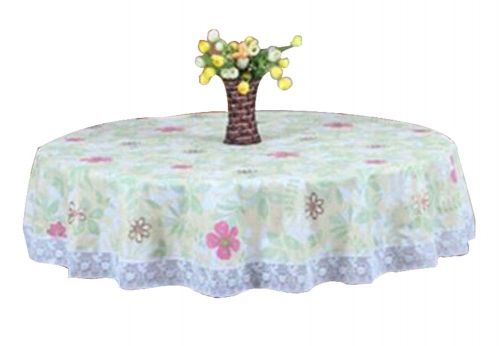 Elegant PVC Round Tablecloth Water Oil Resistant Tablecloths Picnic Mat