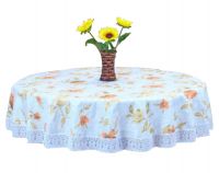 Round Elegant Classical Big Tablecloth Water And Oil Resistant Tablecloths