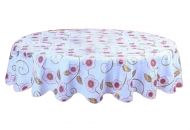 Elegant Colorful Round Tablecloth Water Oil Resistant Tablecloths