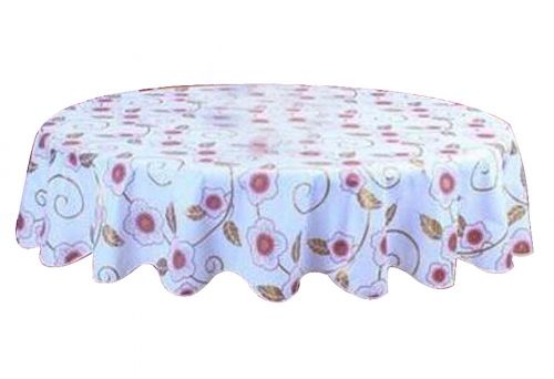 Elegant Colorful Round Tablecloth Water Oil Resistant Tablecloths