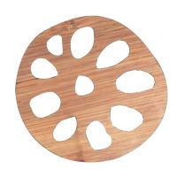 Set of 3 Elegant Bamboo Coasters Drinks Cup Coasters Natural