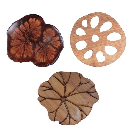 Set of 3 Natural Material Coasters Coffee And Drinks Coasters