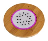 Set of 2 Lovely Dragon Fruit Bamboo Coasters Tablemats Pot Holder