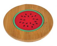 Set of 2 Watermelon Bamboo Coasters Tablemat Coffee Coasters