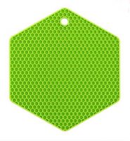 Set of 3 Creative Honeycomb Pot Holders Green Nonslip Insulation Mats Pads