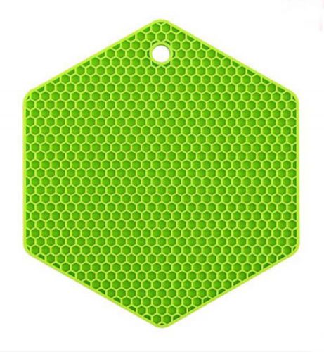 Set of 3 Creative Honeycomb Pot Holders Green Nonslip Insulation Mats Pads