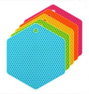 Set of 3 Colorful Creative Honeycomb Pot Holders Nonslip Insulation Pads