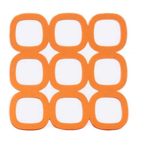 Colorful Creative Jiugongge Pot Holders Nonslip Coasters Bowl Mats Orange