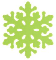 Set of 4 Beautiful Green Pot Holders Insulation Mats Nonslip Snowflake