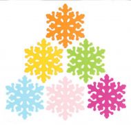 Set of 6 Beautiful Snowflake Place Mats Pot Holders Insulation Mats Cup Mats