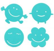 Set of 4 Small Lovely Smile Pot Holders Bowl Mats Insulation Mats Cup Mats