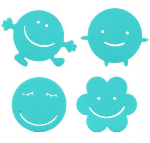 Set of 4 Small Lovely Smile Pot Holders Bowl Mats Insulation Mats Cup Mats