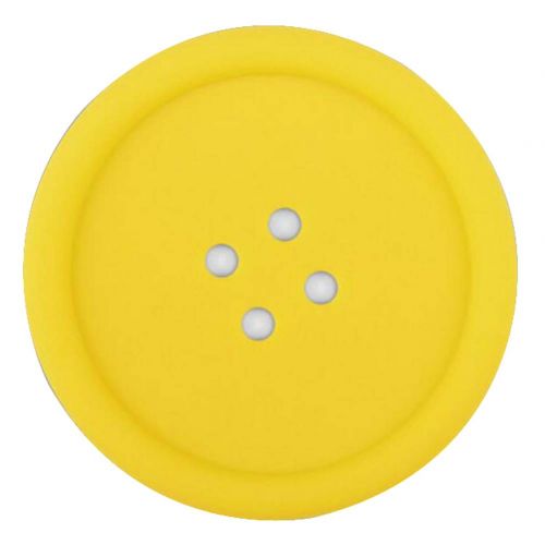 Set Of 4 Lovely Yellow Button shapes Pot Holders Insulation Mats Coffee Pads