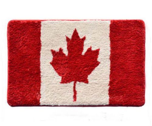 Set of 2 Classical Maple Leaf Flag Elegant Room Mat Bibulous Skidproof Door Mats