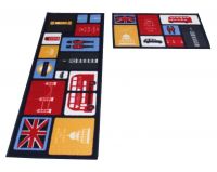 Set of 2 Elegant British Style Kitchen Mat Bibulous Skidproof Room Mat