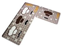 Set of 2 High-grade Durable Kitchen Mat Room Mat Non-slip Hydrophil