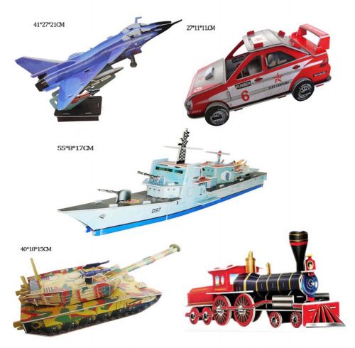 Set of 5 Lovely Cute 3D Traffic Tools Jigsaw Puzzle Children Jigsaw Toys