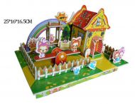 Colorful House Model 3D Jigsaw Puzzle Children Stereo Jigsaw Puzzle